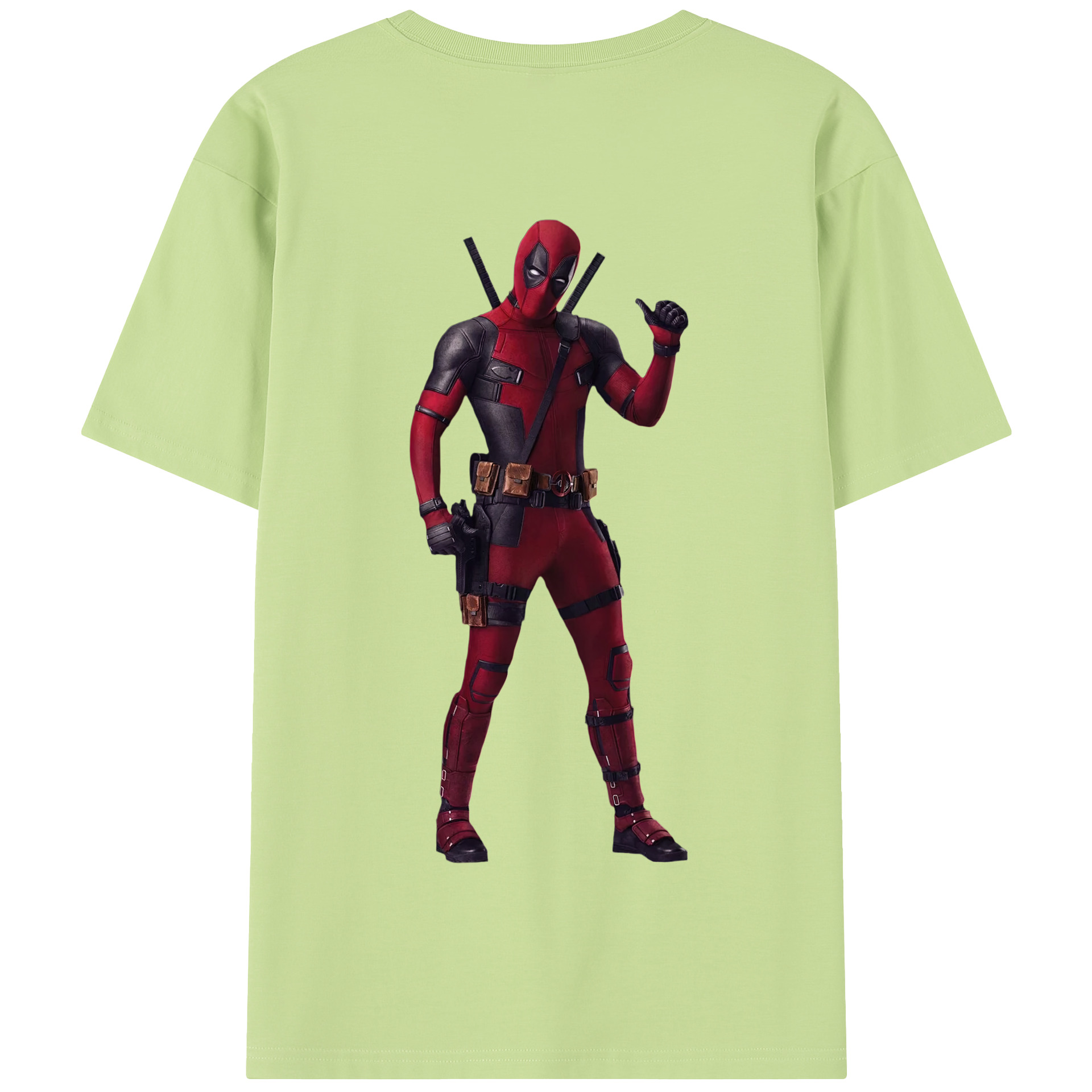 （画像用） Deadpool デッドプール 綿100％半袖Tシャツ（背面プリント）